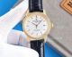 Swiss 9015 Replica Patek Philippe Calatrava 40mm White Dial Gold Diamonds Bezel Watch